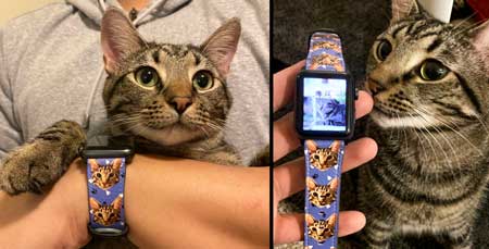 Banda de reloj de Apple con retrato de mascota personalizado,