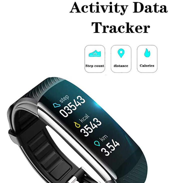 Reloj inteligente / rastreador de ejercicios Blumelody con termómetro