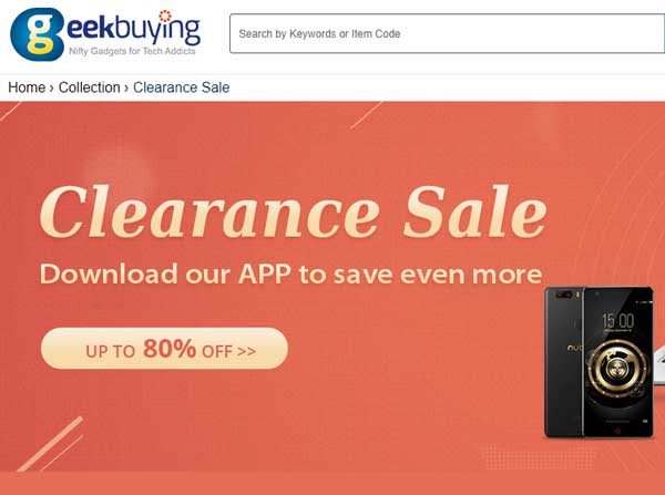 La venta de liquidación en Geekbuying.com incluye Wearables