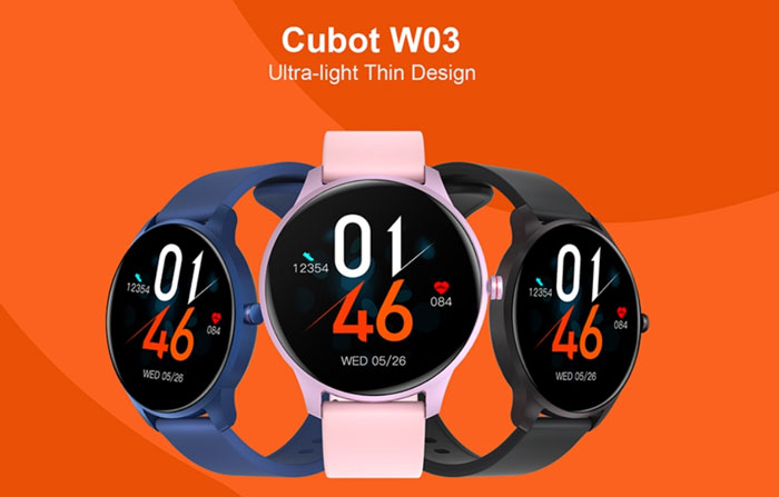 Reloj inteligente Cubot W03: reloj inteligente circular ligero y minimalista