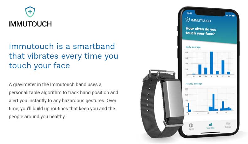 Immutouch Smartband: usable para combatir el virus Corona