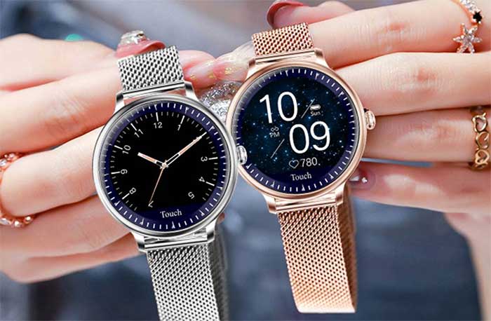 Makibes NY12 - Reloj inteligente de moda para mujer