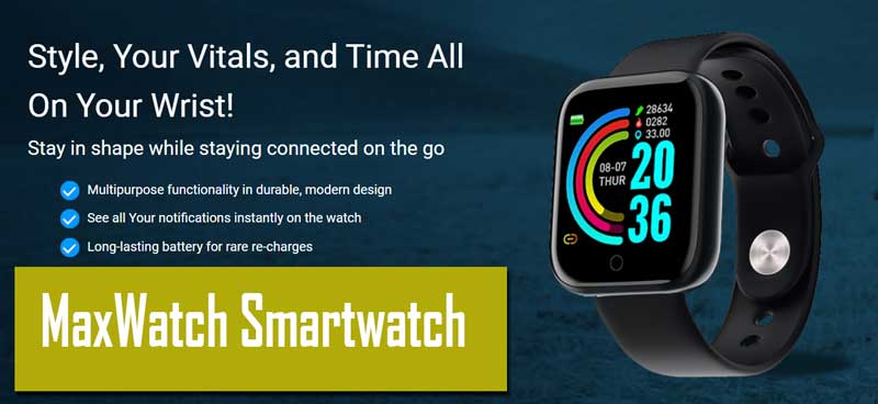 características del reloj inteligente maxwatch