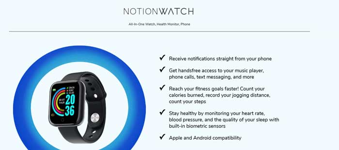 Reloj inteligente Notion Watch - ¿Barato pero bueno?