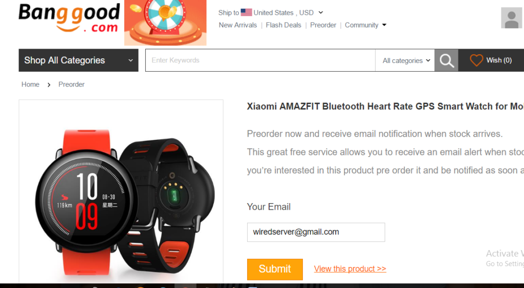 Reloj inteligente Xiaomi Amazfit-Banggood