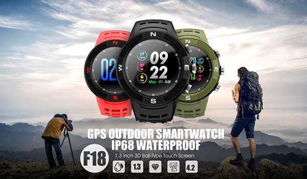 Reloj inteligente n.o 1 F18: todo resistente reloj inteligente + GPS