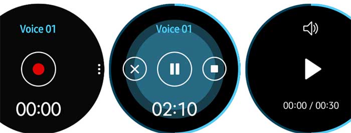 Aplicación Gear Voice Memo