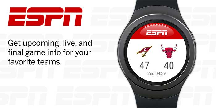 Aplicación ESPN para Galaxy Watch Active 2