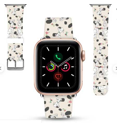 Correa de reloj de manzana para perros Dalmatians Puppies