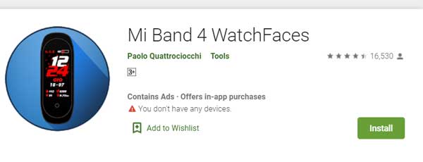 Esferas de reloj Mi Band 4 de Paolo Quattrociocchi