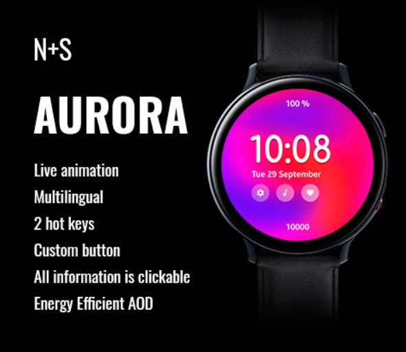 esfera de reloj animada para Galaxy Watch