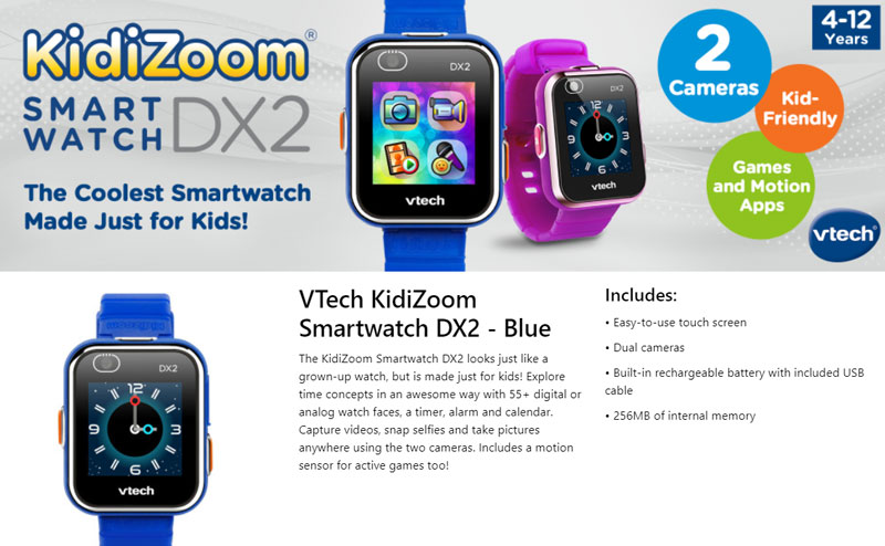VTech-KidiZoom-DX2-Smartwatch-características