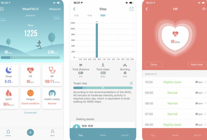 Aplicación WearFit 2.0 para iOS