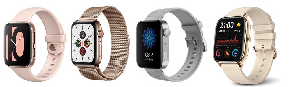 Comparación de especificaciones Oppo Watch, Apple Watch, Mi Watch y Amazfit GTS