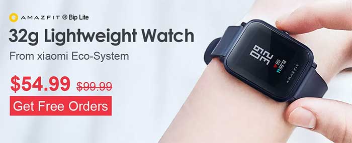 Características y especificaciones de Amazfit BIP Lite + código de cupón